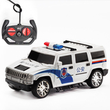 悍马警车越野遥控车玩具 男孩漂移小赛车模型可充电 儿童摇控玩具