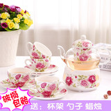 陶瓷玻璃花茶具套装 花茶壶滤泡水果茶壶整套 花果茶加热花草茶壶