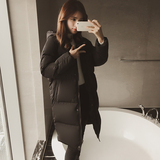 2015冬季新款韩国女装宽松韩版连帽中长款加厚羽绒棉服棉衣外套女