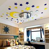星星月3D幼儿园天花板吊顶亚克力立体墙贴儿童房卧室墙壁装饰贴画