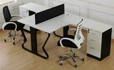 苏州职员办公电脑桌时尚简约2人桌组合屏风工作位4人椅定制现代