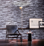 中式文化石墙纸 客厅酒吧店面背景墙复古立体砖纹砖块壁纸 3D效果