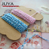 特价礼品绳装饰绳 牛皮卡纸绕线轴+10米蓝白棉线+10米红白棉线