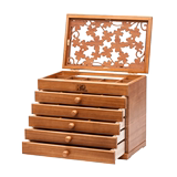 弘艺堂木质首饰盒欧式创意韩国公主复古珠宝盒项链手饰品收纳盒子
