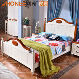 中格家具地中海实木床美式乡村儿童床欧式单人床1.5米白蜡木床