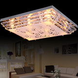 LED无极调光水晶吸顶灯简约长方形客厅灯平板低压灯温馨卧室灯具