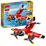乐高LEGO创意百变系列螺旋桨飞机L31047小颗粒拼插积木7-12岁玩具
