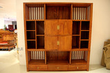 集美红木家具红木书柜实木书架陈设柜现代中式简约100%刺猬紫檀木