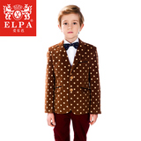 ELPA2016春秋新款童装男童小西服外套条绒上衣身中大童灯芯绒西装