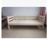 学生家具小孩床单人松木床类 1米儿童床带护栏男孩女孩实木床小床