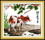精准印花牛十字绣牛新款牛系列动物牛图案十二生肖戊子牛新款画