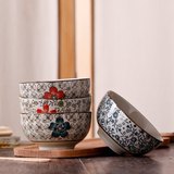 日式陶瓷餐具日式碗和风米饭碗汤碗碗日本餐具另类创意手绘釉下彩