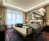 新中式实木双人床卧室酒店样板房定制家具现代中式1.8米双人大床