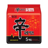 【天猫超市】韩国进口农心辛拉面五连包120g*5方便面速食泡面