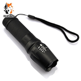 HASKY充电强光手电筒远射 可使用26650电池调焦户外骑行装备防水