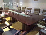 青岛包邮实木贴皮办公桌板式油漆会议桌椅会议台条形桌洽谈桌开会
