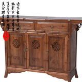 中式古典全实木雕花柜子小柜储物柜竹节鞋柜仿古鞋柜明清榆木家具