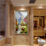 家居手绘油画欧式古典风景美式客厅壁画玄关山水装饰画托马斯风景