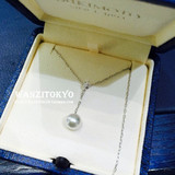 日本专柜代购 MIKIMOTO御木本 Y型设计珍珠吊坠白金项链 日本直邮