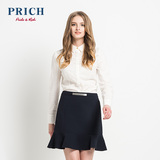 PRICH衣恋旗下女装16夏季新品韩版收腰长袖白衬衫PRYW62451C 衬衫