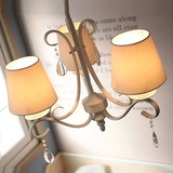 韩式吊灯 简约现代艺术铁艺水晶吊灯 客厅卧室书房餐厅吧台灯具