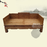 特价 1.2米新款山水雕花 罗汉床榻 榆木实木家具 明清古典中式