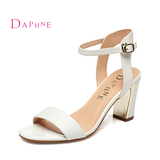 Daphne/达芙妮夏凉鞋 时尚优雅OL高跟粗跟凉鞋1015303146