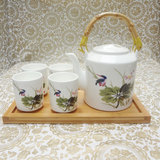 骨瓷陶瓷冷水壶套装创意咖啡茶具水杯套装耐高温不裂过滤茶具