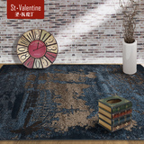 圣瓦伦丁 美式地毯客厅现代简约茶几垫 欧式卧室床边毯北欧图案大