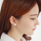 韩国代购正品珍珠水滴耳钉纯银s925李多海金妍儿同款耳钉耳环包邮