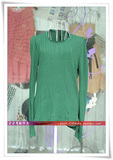 韩版欧美2015女士女装女款春夏款式上衣T恤打底衣衫长袖羊毛绿色