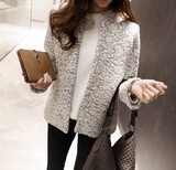 香港代购韩国秋冬新款韩版女装羊毛呢修身短款学院风外套呢子大衣