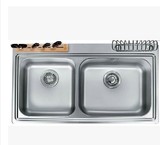 弗兰卡正品精密细压纹不锈钢水槽套餐双槽维思VAT620U2