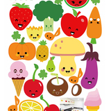 卡通墙贴纸 贴画 宝宝儿童房间幼儿园教室橱柜餐厅装饰 水果蔬菜