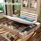 特价家具简约现代板式床大床1.5米1.8气动收纳高箱储物双人床