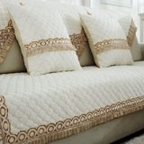 千娇纺 四季棉布素色沙发垫布艺 时尚欧式沙发巾套罩纯色坐垫定做