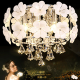 欧式奢华水晶灯led水晶吊灯 创意简约圆形田园餐厅客厅灯卧室灯具