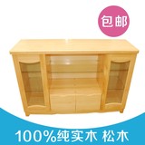 中式实木餐厅储物柜碗柜厨房置物橱柜烤漆茶水柜桌松木餐边柜包邮