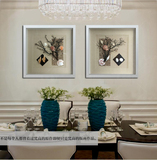 地中海洋现代简约客厅立体欧式装饰画实物贝壳画餐厅壁画抽象挂画