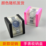 批发多色彩色透明塑料电子手表包装盒子 手表收纳盒 手表展示架