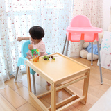 儿童餐椅便携式可折叠塑料婴儿宝宝吃饭座椅多功能带轮凳子O6U