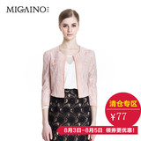 MIGAINO/曼娅奴旗舰店春季女装时尚蕾丝短款显瘦外套修身上衣