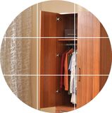 简易木质衣柜收纳柜组装大容量卧室挂衣橱定制板式儿童衣柜两三门