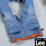 Lgnace Lee牛仔裤男士薄款春夏季直筒修身青年弹力长裤商务休闲裤
