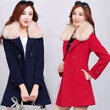 2015秋冬装新款韩版羊毛呢外套女中长款修身韩范中年女士呢子大衣