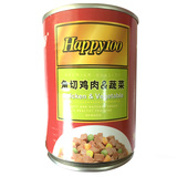 wanpy顽皮happy100宠物罐头角切鸡肉蔬菜味375g 狗湿粮午餐肉犬用