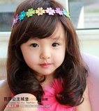 女童假发儿童假发韩版女宝宝婴儿假发套公主中长卷发摄影假发套