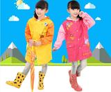 包邮新加厚儿童雨衣小学生带书包位雨披男女童韩国中大童环保无味