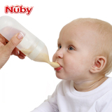 美国nuby努比喂养勺硅胶挤压勺婴儿喂哺辅食器婴儿米糊喂食勺