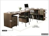 宜家用具 双人电脑桌书桌子书柜书架组合台式特价 办公学习桌简约